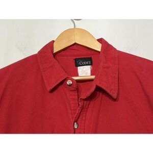 Vintage Codet Heavy‎ Chamois Flannel Shirt Men's XL Red